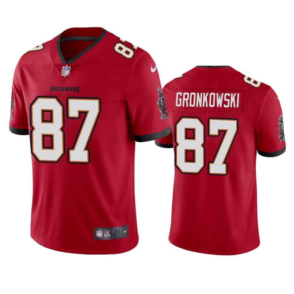 Tampa Bay Buccaneers Men Nike NFL 87 Rob Gronkowski Red Vapor Limited Jersey